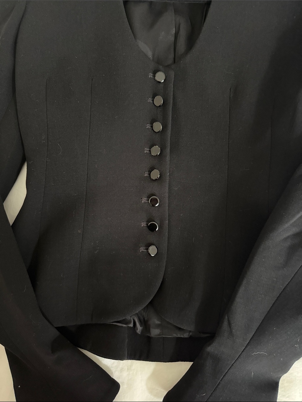 Ralph Lauren Black Feminine Button-Front Blazer - Picture 6 of 6